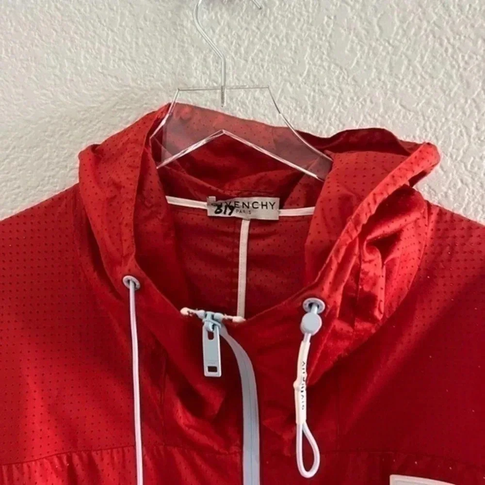 Givenchy Logo logo patch perforated raincoat size 50 B599